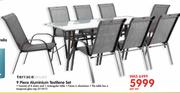 Terrace Leisure 9 Piece Textilene Set-Per Set