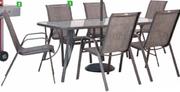 Terrace Leisure Manor 7 Piece Textilene Patio Set-Per Set