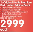 Weber Original Kettle Premium Red Limited Edition Braai