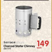 Terrace Leisure Charcoal Starter Chimney-Each