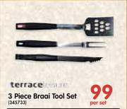 Terrace Leisure 3 Piece Braai Tool Set-Per Set