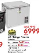 Camp Master 72Ltr Fridge freezer-Each