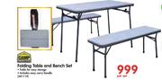 Camp Master Foldable Table And Bench Set-Per Set