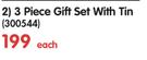 3 Piece Gift Set With Tin-Each
