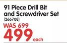 Bosch 91 Piece Drill Bit And Screwdriver Set-Each