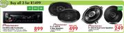 Pioneer CD/MP3/USB Frontloader DEH-X1950UB + 6x9 420W 3 Way Speakers TS-A6966S +5" Dual Cone Speaker