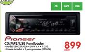 Pioneer CD/MP3/USB Frontloader DEH-X1950UB