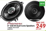 Pioneer 5" 230W Dual Cone Speakers TS-G1310F-Per Pair