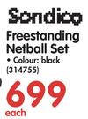 Sondico Freestanding Netball Black Set-Each