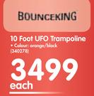 Bounceking 10 Foot UFO Trampoline Including Net And Spring Pad Cover-Each