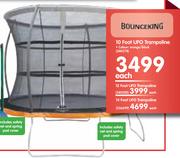Bounceking 12 Foot UFO Trampoline Including Net And Spring Pad Cover-Each