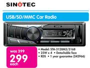 Sinotec USB/SD/MMC Car Radio STA-3128M3/3168-Each