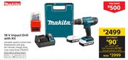Makita 18 V Impact Drill With Kit