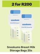 Snookums Breast Milk Storage Bags-For 2 x 25s