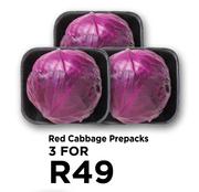 Red Cabbage Prepacks-For 3