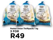 Peeled Onion Thriftpacks-For 3 x 1Kg