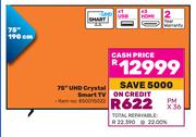 Samsung 190cm (75") UHD Crystal Smart TV