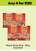 Royco Soup Assorted-For Any 4 x 45g-50g