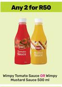 Wimpy Tomato Sauce Or Wimpy Mustard Sauce-For Any 2 x 500ml