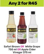 Safari Brown Or White Grape 750ml Or Apple Cider Vinegar 375ml-For Any 2