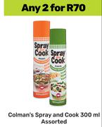 Colman's Spray And Cook Assorted-For Any 2 x 300ml