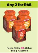 Packo Pickle Or Atchar Assorted-For Any 2 x 385g
