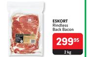 Eskort Rindless Back Bacon-2Kg