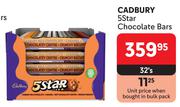 Cadbury 5 Star Chocolate Bars-32's