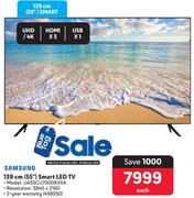 Samsung 139cm (55") Smart LED TV UA55CU7000KXXA