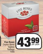 Five Roses Ceylon Blend Tagless Teabags-100's Per Pack 