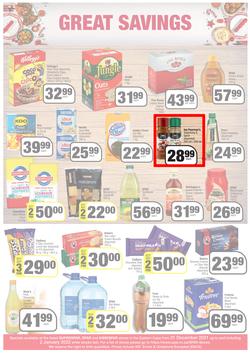 SPAR, SUPERSPAR & KWIKSPAR EASTERN CAPE (21 December 2021 - 2 January 2022) Valid In Spar: Acres, Cradock, Fleet, Superspar: Port Elizabeth, East London, Knysna, Kwikspar: Abbotsford, Butterworth, page 2