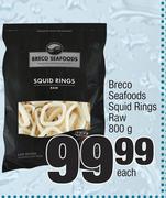 Breco Seafoods Squid Rings Raw-800g Each