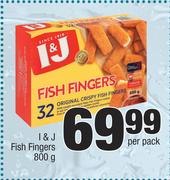 I & J Fish Fingers-800g Per Pack