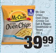 Mc Cain Crispy Oven Chips (Crinkle Cut, Salt & Pepper, Steakhouse Or Texan)-750g Each