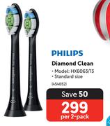 Philips Diamond Clean HX6063/13 454652-Per 2 Pack