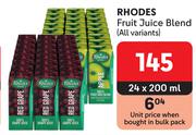 Rhodes Fruit Juice Blend (All Variants)-24 x 200ml