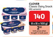 Clover Classic Dairy Snack (All Variants)-8 x 6 x 100g