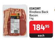 Eskort Rindless Back Bacon-1Kg Each
