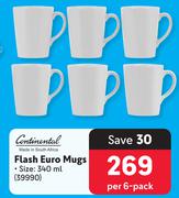 Continental Flash Euro Mugs-Per 6 Pack