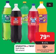 Sparletta Or Twist Soft Drink (All Variants)-6 x 2L