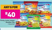 Purity Junior Instant Noodles Assorted-For Any 6 x 53g