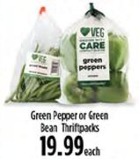 Green Pepper Or Green Bean Thriftpacks-Each