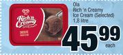 Ola Rich 'n Creamy Ice Cream (Selected)-1.8Ltr Each