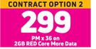 2 x Samsung Galaxy A13 4G Smartphone-On 2GB Red Core More Data + On Promo 70