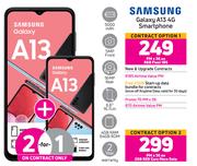 2 x Samsung Galaxy A13 4G Smartphone-On Red Flexi 185 + On Promo 70