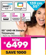 TCL 55"(139cm) UHD 4K Google TV 55P635