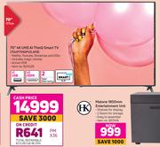 LG 70" 4K UHD Al ThinQ Smart TV 70UP7550PVD.AFB