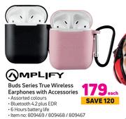 Amplify Buds Series True Wireless Earphones With Accessories-Each