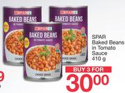 Spar Baked Beans In Tomato Sauce-For 3 x 410g