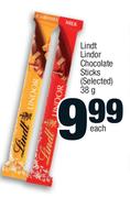 Lindt Lindor Chocolate Sticks(Selected)-38g Each